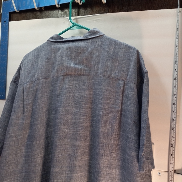 St. John’s Bay 30% Linen Classic Fit XXL Blue Business Casual Shirt Office Event - Picture 3 of 15
